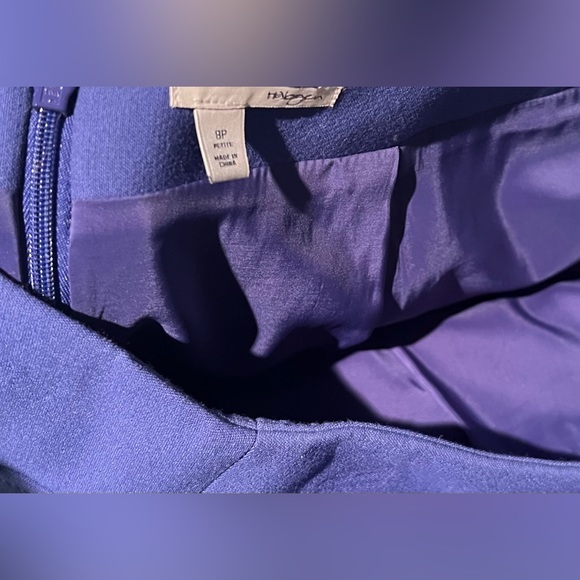 Halogen Women's Lined Pencil Skirt with Back Slit | Sz. 8P in Bright Blue - Picture 8 of 10